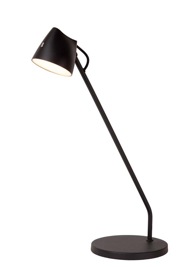 Lucide MILNE - Tafellamp - LED Dimb. - 1x8W 2700K - Zwart