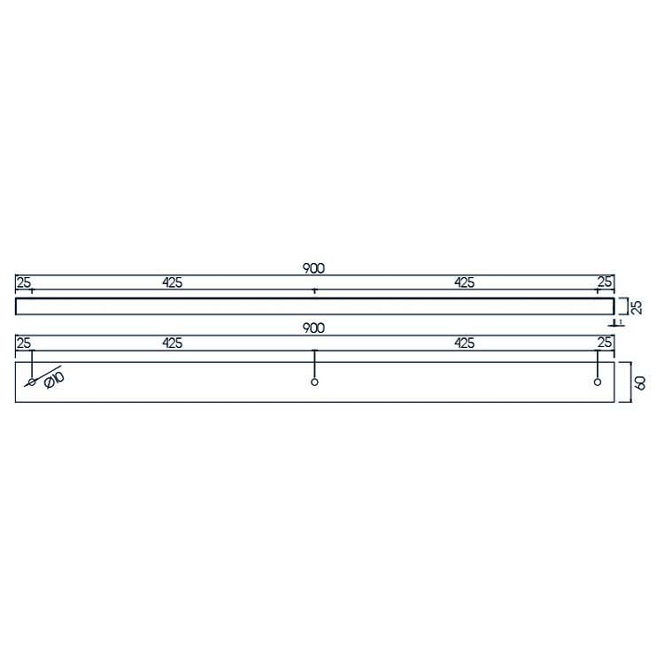 Losse opbouw 90CM zwart 3X basis voor pendel