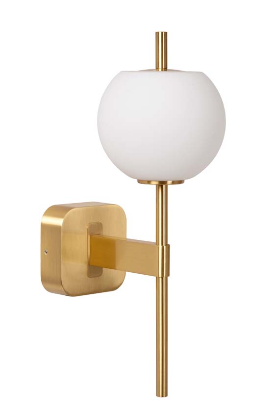 Lucide ELDA - Wandlamp Badkamer - 1xG9 - IP44 - Mat Goud / Messing