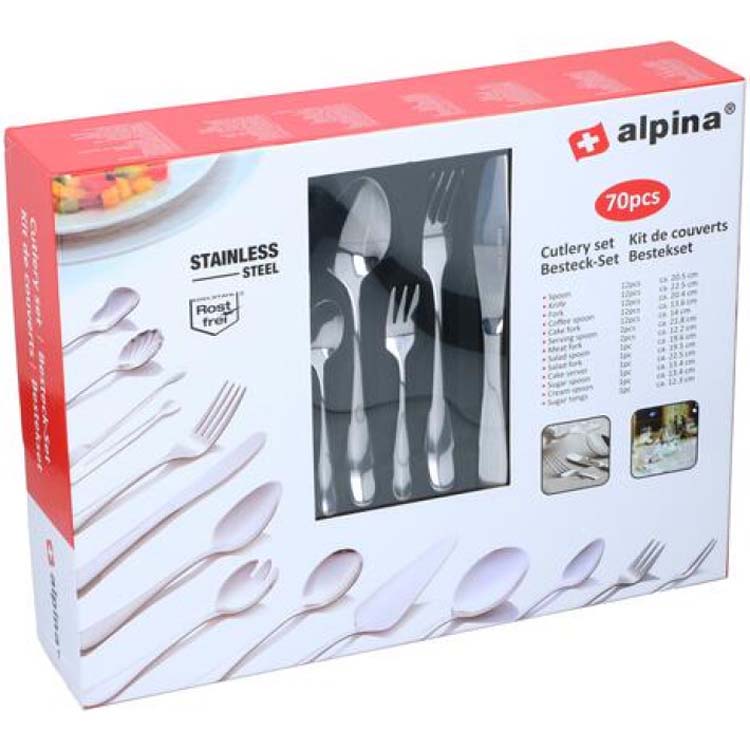 Set de couverts 70 pièces Alpina