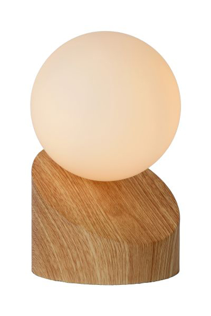 Tafellamp licht hout hoogte 16 cm