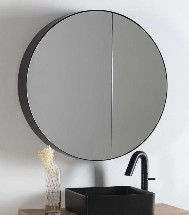 Elément miroir mat noir 800MM