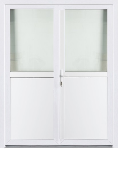 Porte extérieure PVC double anthracite L 1800 x H 2100 G outside