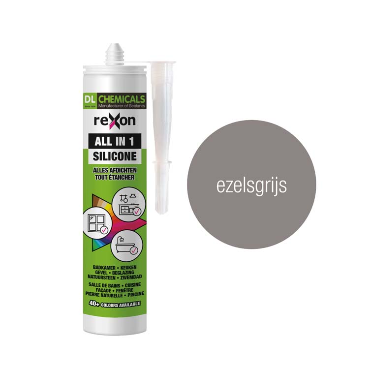 All-in 1 silicone 290ml ezelgrijs