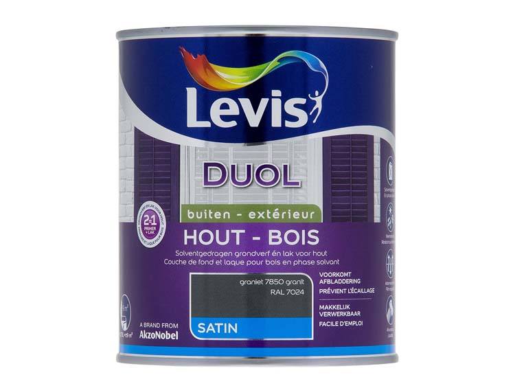 Levis Duol houtlak zijdeglans 0,75l graniet