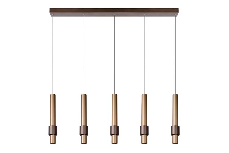 Lucide MARGARY - Suspension - LED Dim. - 5x4,2W 2700K - Café