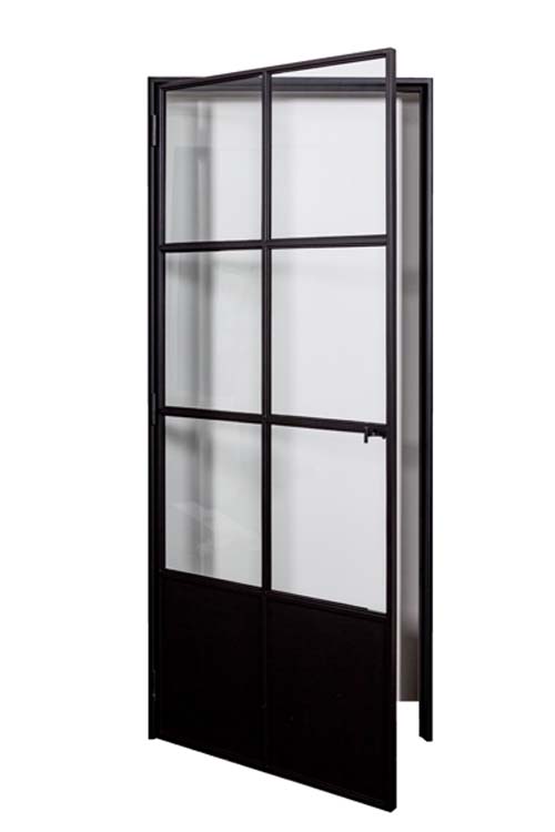 Porte intérieure fer forgé simple 8W black beauty droite sur mesure