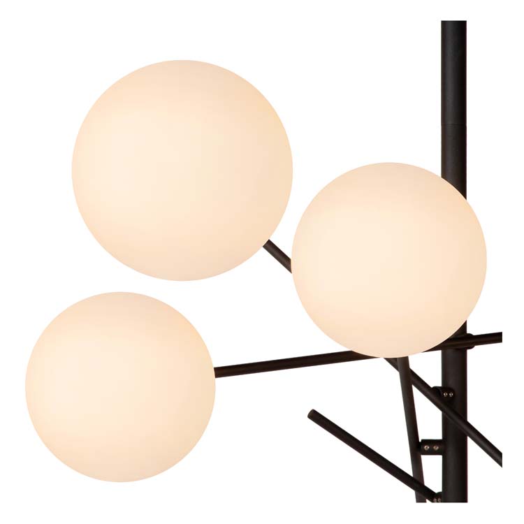 Lucide ALARA - Suspension - Ø 72 cm - LED - G4 - 6x1,5W 2700K - Noir