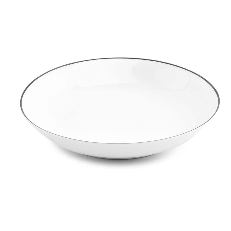 Assiette creuse Black Rim basic white 21 x H 4 cm