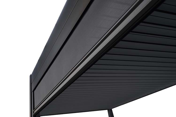 Screen antraciet voor pergola Solimar B300xH250cm