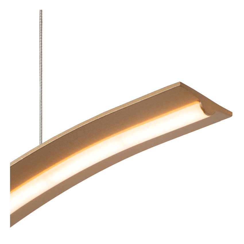 Lucide Premium LAMBADA - Suspension - LED Dim. - 2x55W 2700K/3200K - Or Mat / Laiton