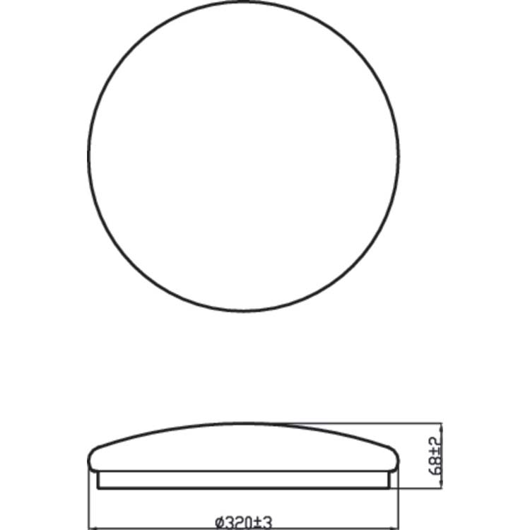 Plafonnier LED Ronde 17W 2700K 1700LM