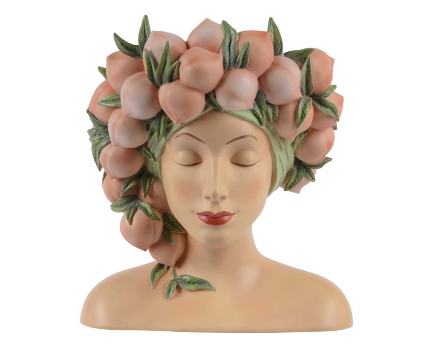 Pot de fleurs Fruity dame pêche 30cm