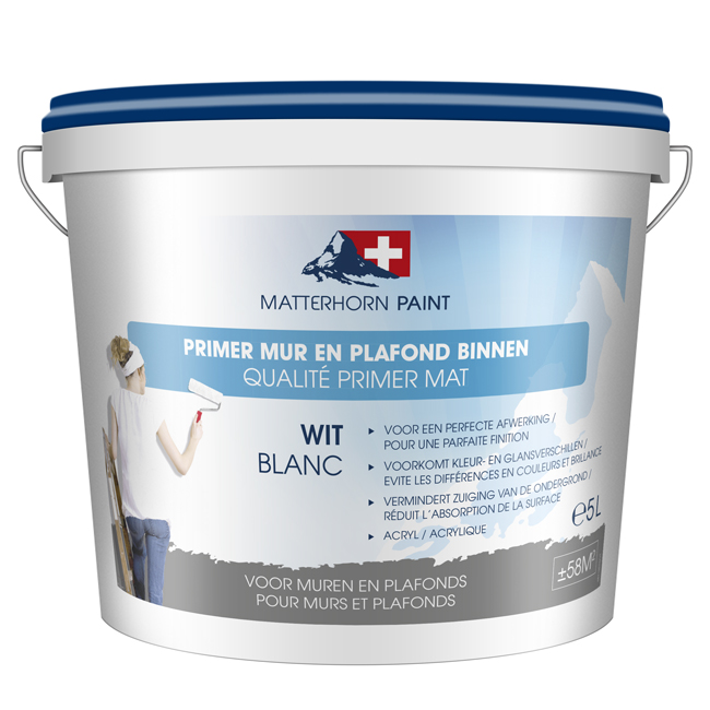 Matterhorn primer pour mur et plafond 5L