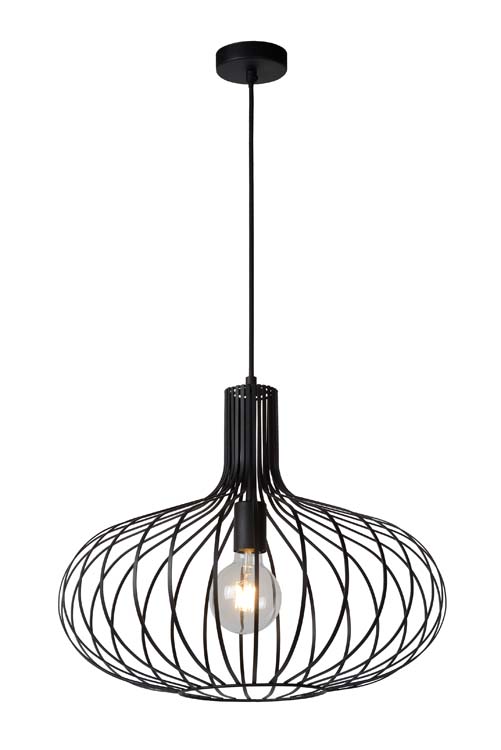 Lucide MANUELA - Suspension - Ø 50 cm - E27 - Noir