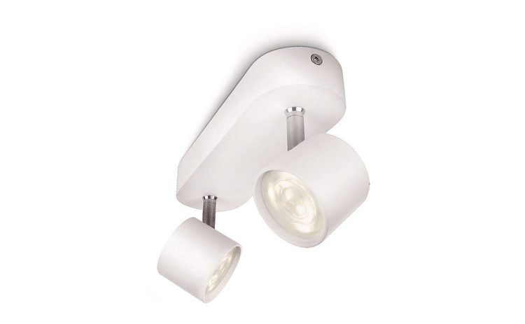 Spot en applique LED - 2x4.5W - Blanc