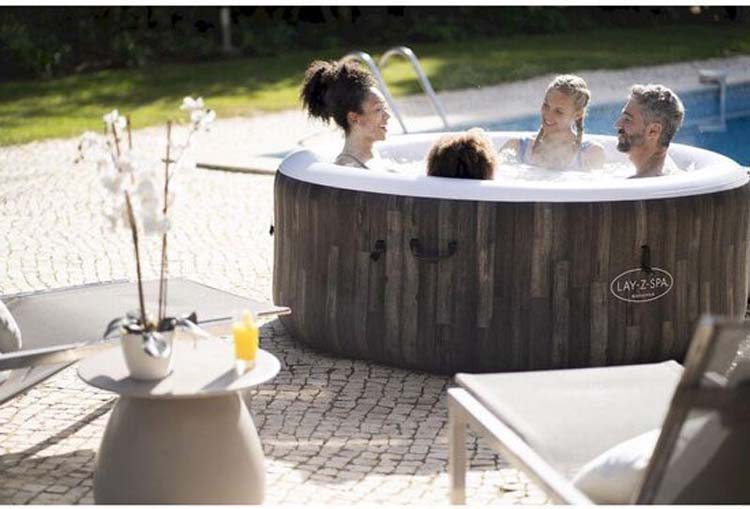 Jacuzzi gonflable rond Lay-Z D180 cm H66 cm gris 