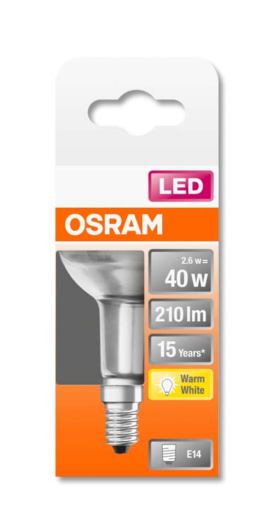 LED lamp star r50 E14 2.6W warm wit