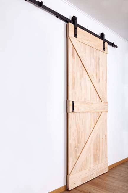 Porte coulissante Karl + rail 2115x930mm non traité