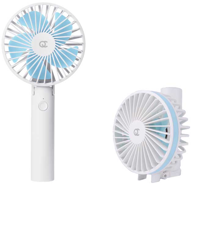 Ventilateur à main blanc/bleu