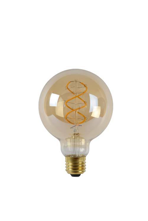 LED Bulb - Ampoule filam - Ø 9,5 cm - Dim. - E27 - 1x5W - Ambre