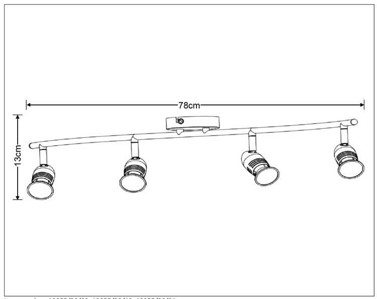 Lucide CARO-LED - Plafondspot - LED - GU10 - 4x5W 2700K - Mat chroom