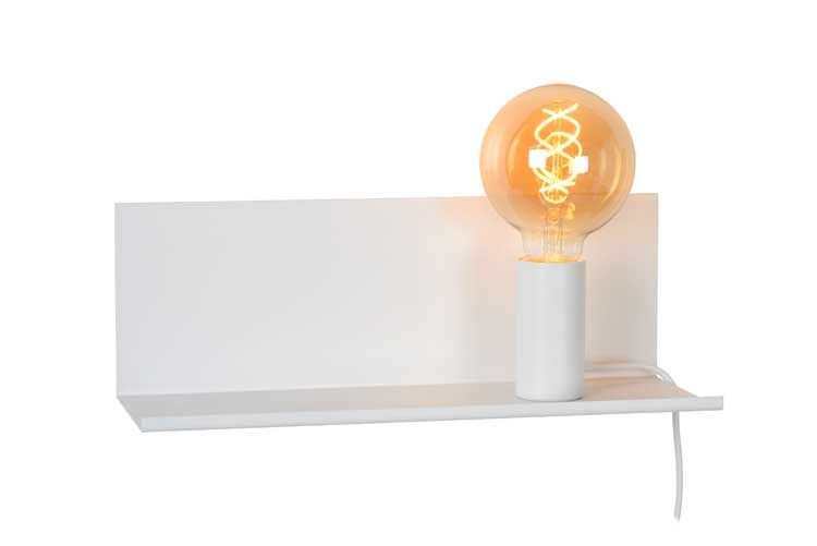 Lucide SEBO - Bedlamp - E27 - Wit