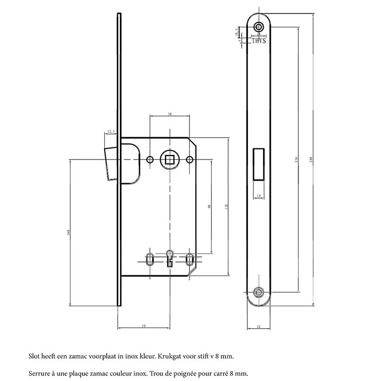 serrure magnétique avec clé + plaque