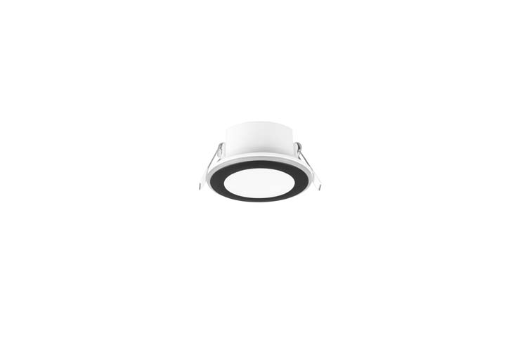 Spot à encastrer rond LED noir diam8.2cm 5W 450LM 3000K