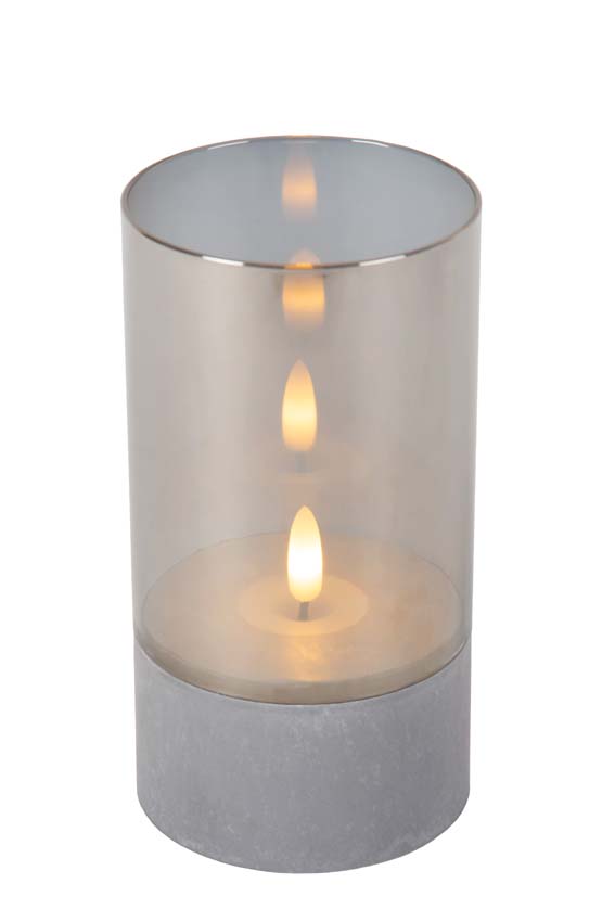 Lucide VELAS - Tafellamp - Batterijen - Ø 8 cm - LED - 3x0,2W 2700K - Fumé - Set van 3