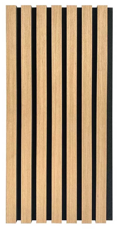 Panneau mural Line Up accoustique 21x600x2400 mm noir-naturel