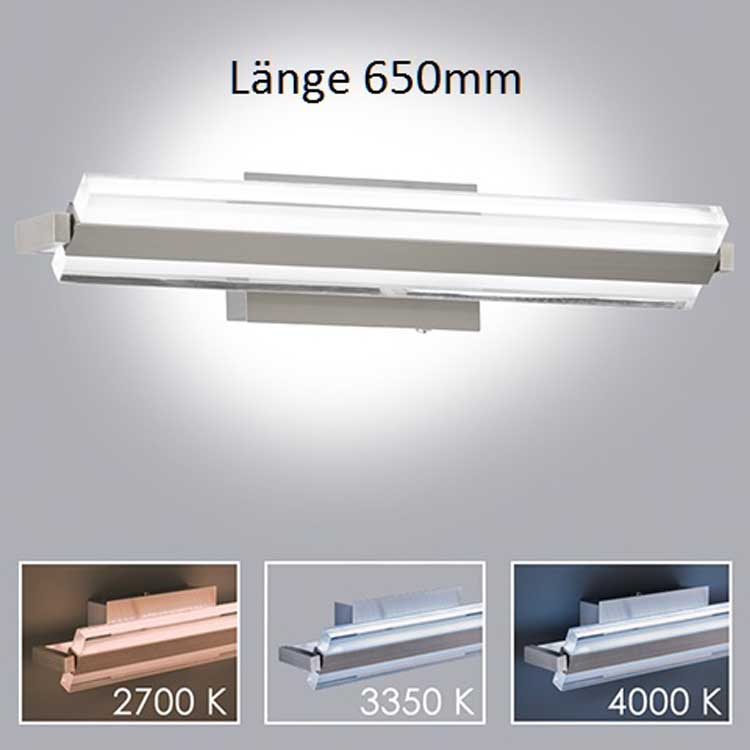 Wandlamp 1x LED 20W - Nikkel - Acryl glas