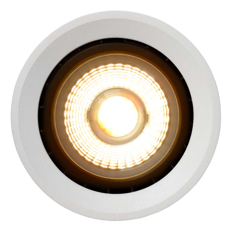 Plafondspot - Ø 12 cm - LED Dim to warm - GU10 - 1x12W 3000K/2200K - Wit