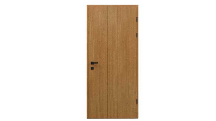 Porte extérieure meranti Duero verticale nature B 980 x H 2180 mm D