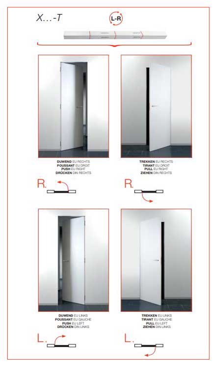 Bloc-porte Xinnix X40 Kit + panneau de porte 63x211.5cm