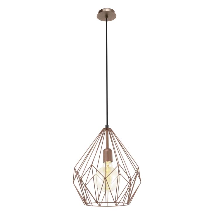 Hanglamp Geo - E27 - Max. 60W - Koper