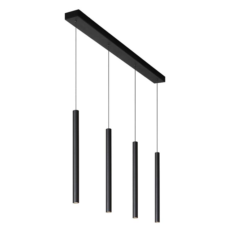 Lucide LORENZ - Suspension - LED Dim. - 4x4W 3000K - Noir