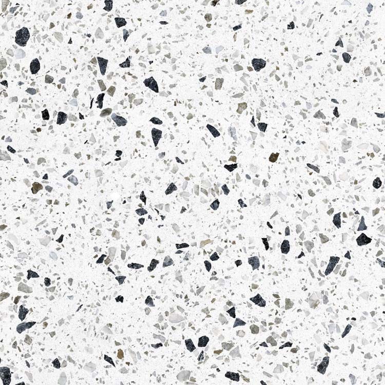 Tegel Terrazzo minimal white-grey 60 x 60 cm