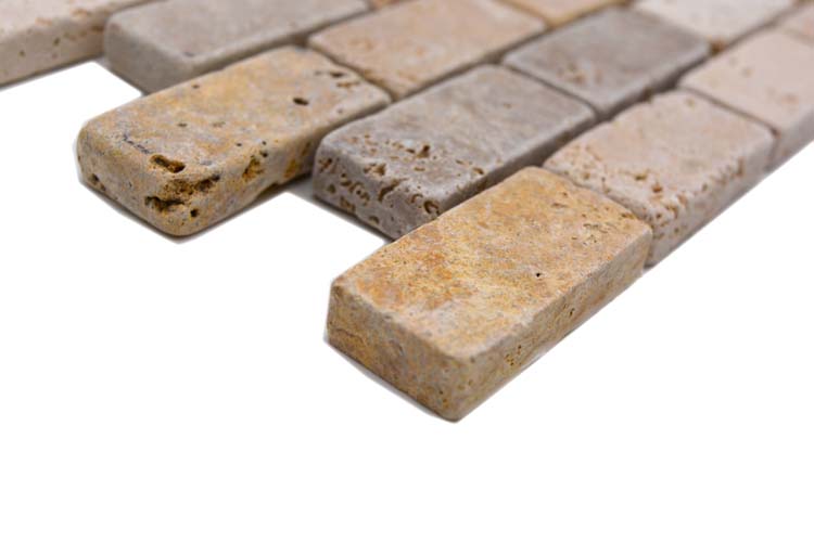 Mozaïek brick mix Travertin 30,5 x 30,5 cm