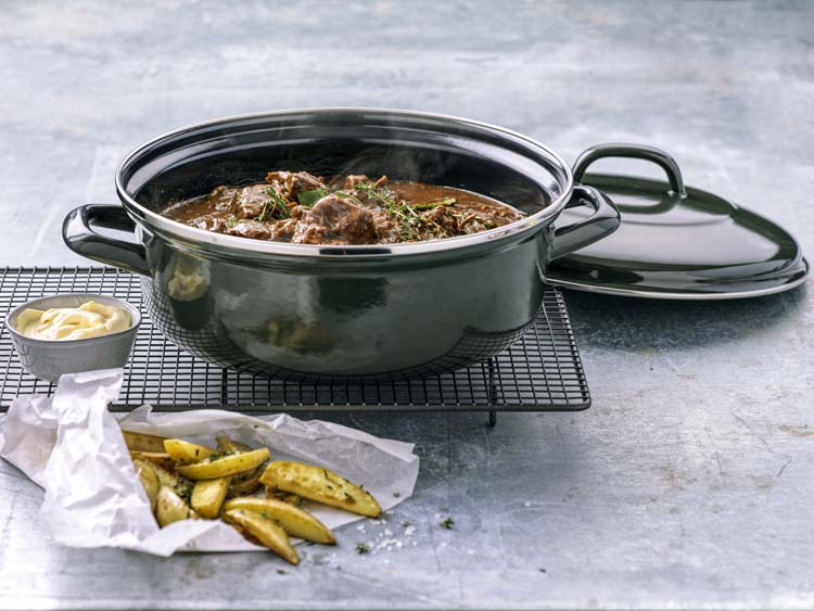 Poêle à ragout Dagelijkse Kost avec couvercle sans PFAS Ø 24 cm