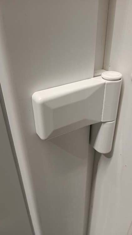 Porte extérieure pvc avec finition alu Lepo blanc L980 X H2180 mm D