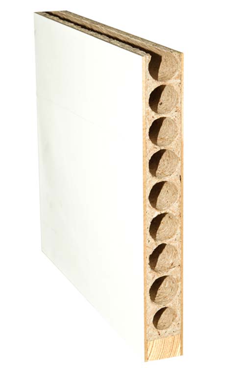 Bloc-porte à peindre tubulaire 630mm lisse - ébrasement MDF hydro 20cm