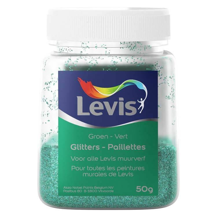 Levis paillettes additif de peinture murale 50g vert