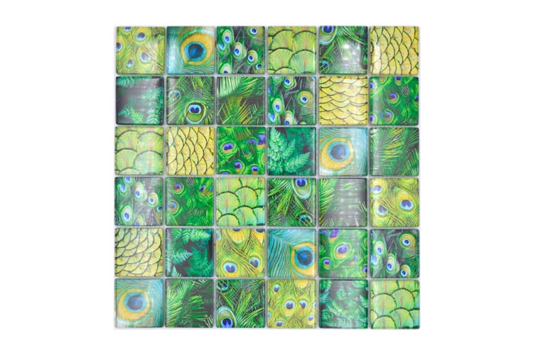 Mosaïque verre Wildlife verte medium 29,8 x 29,8 cm