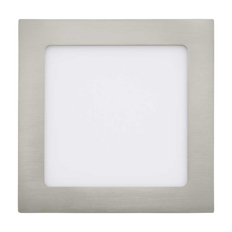 Luminaire LED encastrable - 17x17cm - Nickel