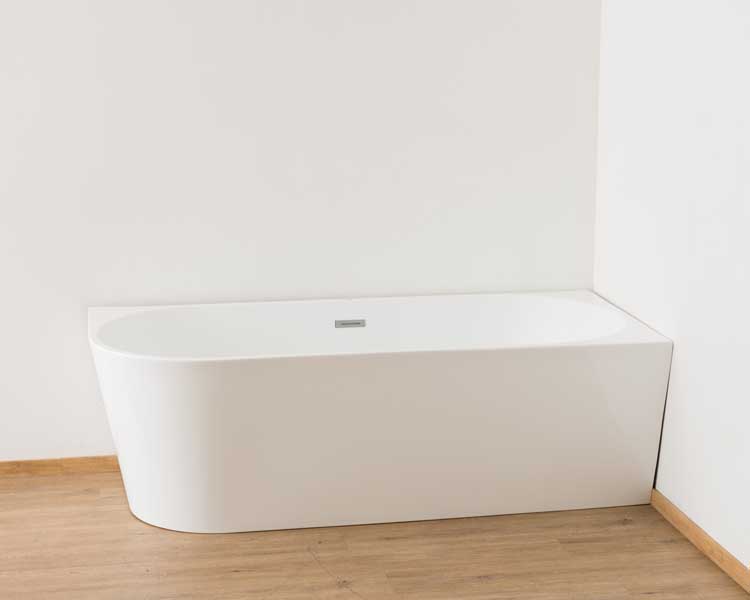 Baignoire d'angle Bottega droite 180x80x58cm blanc