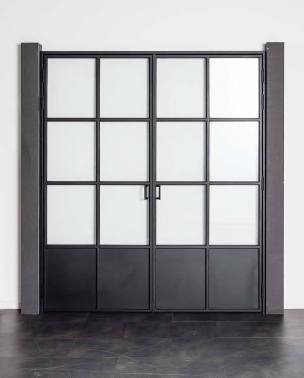 Porte intérieure fer forgé 2x 6W Glass trixi 1760x2040mm gauche