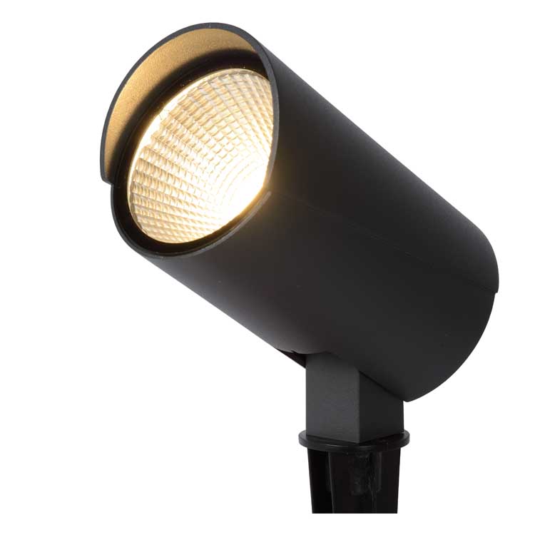 Lucide MANAL - Tuinspot Buiten - LED - 1x12W 3000K - IP65 - Antraciet