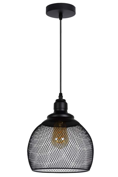 Hanglamp - Ø 22 cm - E27 - Zwart