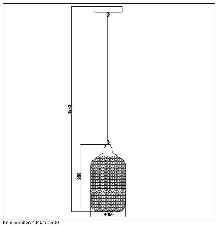 Lucide MESH - Hanglamp - Ø 15 cm - E27 - Zwart